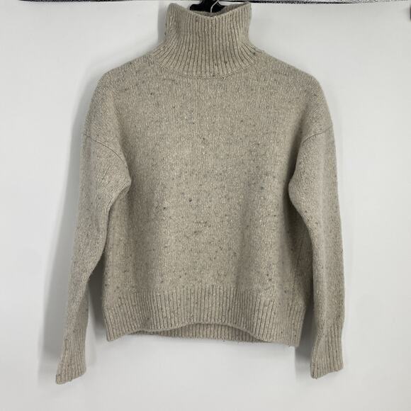 Vince Turtleneck Chunky Knit Sweater Size XS Speckled Granola Grunge 993 - Picture 1 of 9